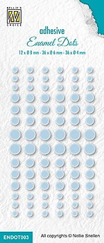 Nellies Choice Enamel dots -light blue