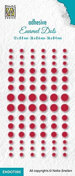 Nellies Choice Enamel dots -red