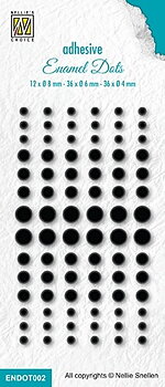 Nellies Choice Enamel dots -black