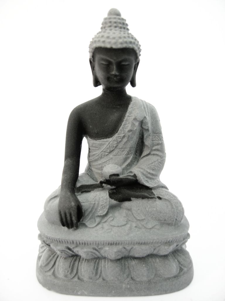Tibetansk  Buddha i Hematit/Svart Färg - 9cm - 2