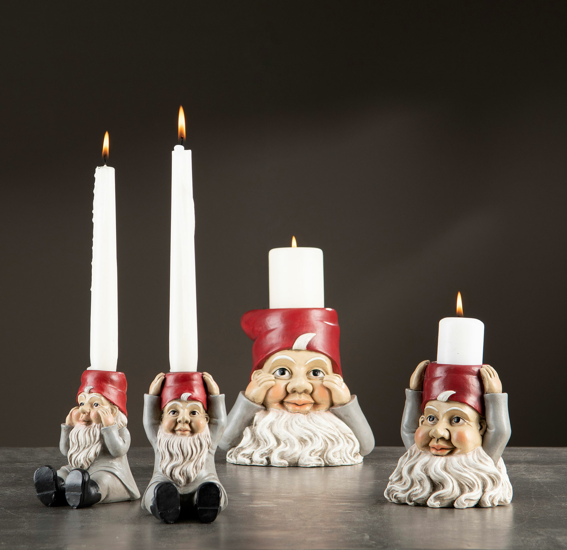 Tomte Ljusstakar Kronljus 2-Pack - 4
