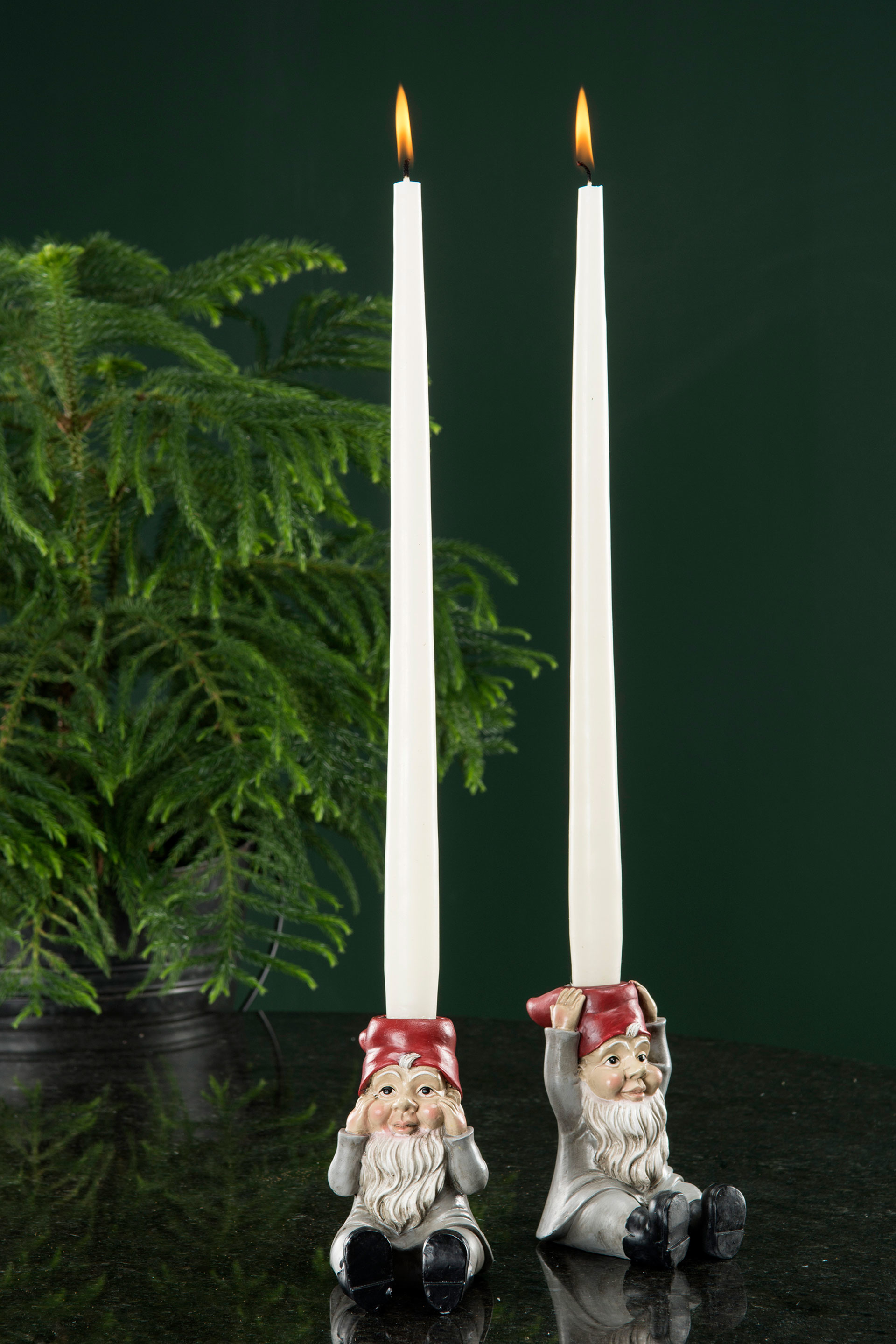 Tomte Ljusstakar Kronljus 2-Pack - 3