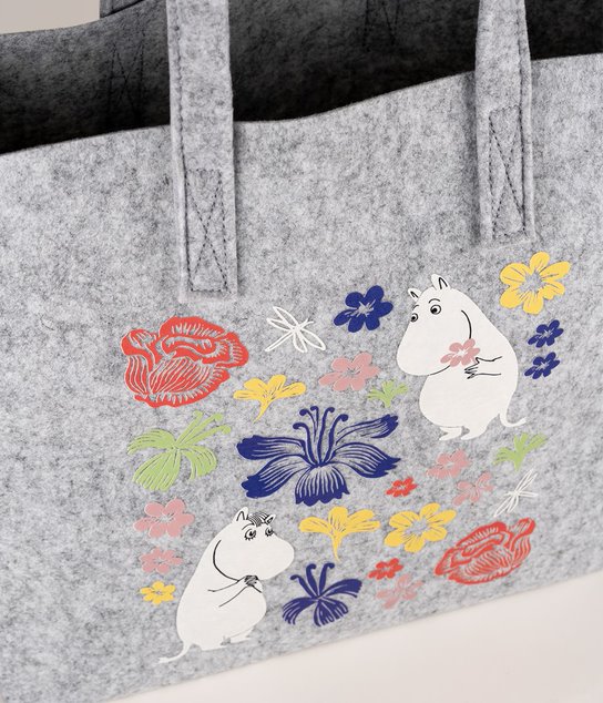 Moomin Tote Bag 40x40 cm - Flowers - 2