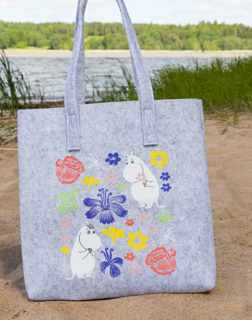 Moomin Tote Bag 40x40 cm - Flowers - 3
