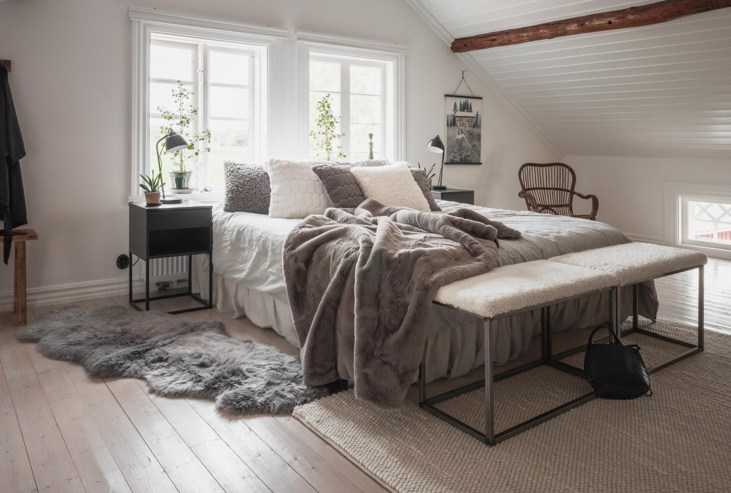 Gently Grått fårskinn med lyxig volym 180 cm - 3