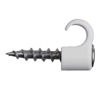 Skruvclips - Hvit 8-12mm (100st)