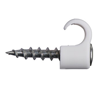 Screw Clip - White 8-12mm (100pcs)