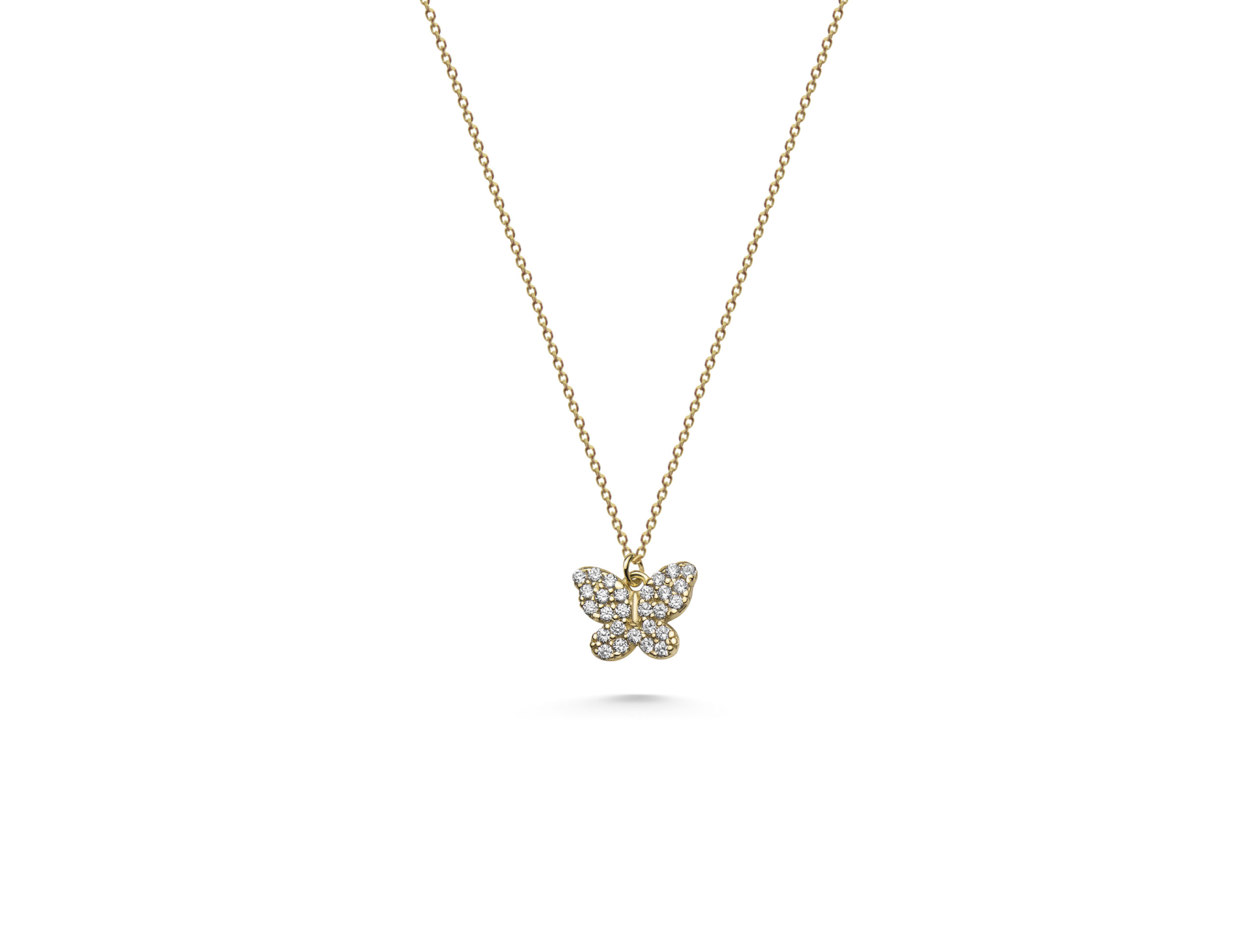 Guldcollier Fjäril CZ