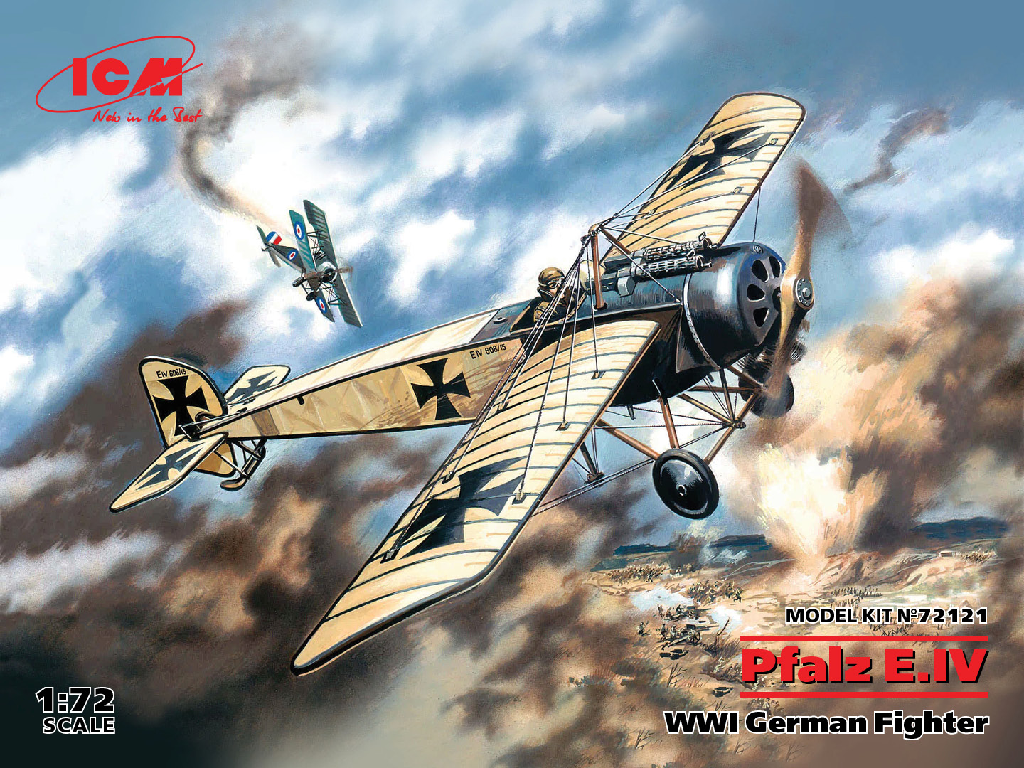 1/72 Pfalz E.IV, Hauptm. Rudolf Berthold, April 1916