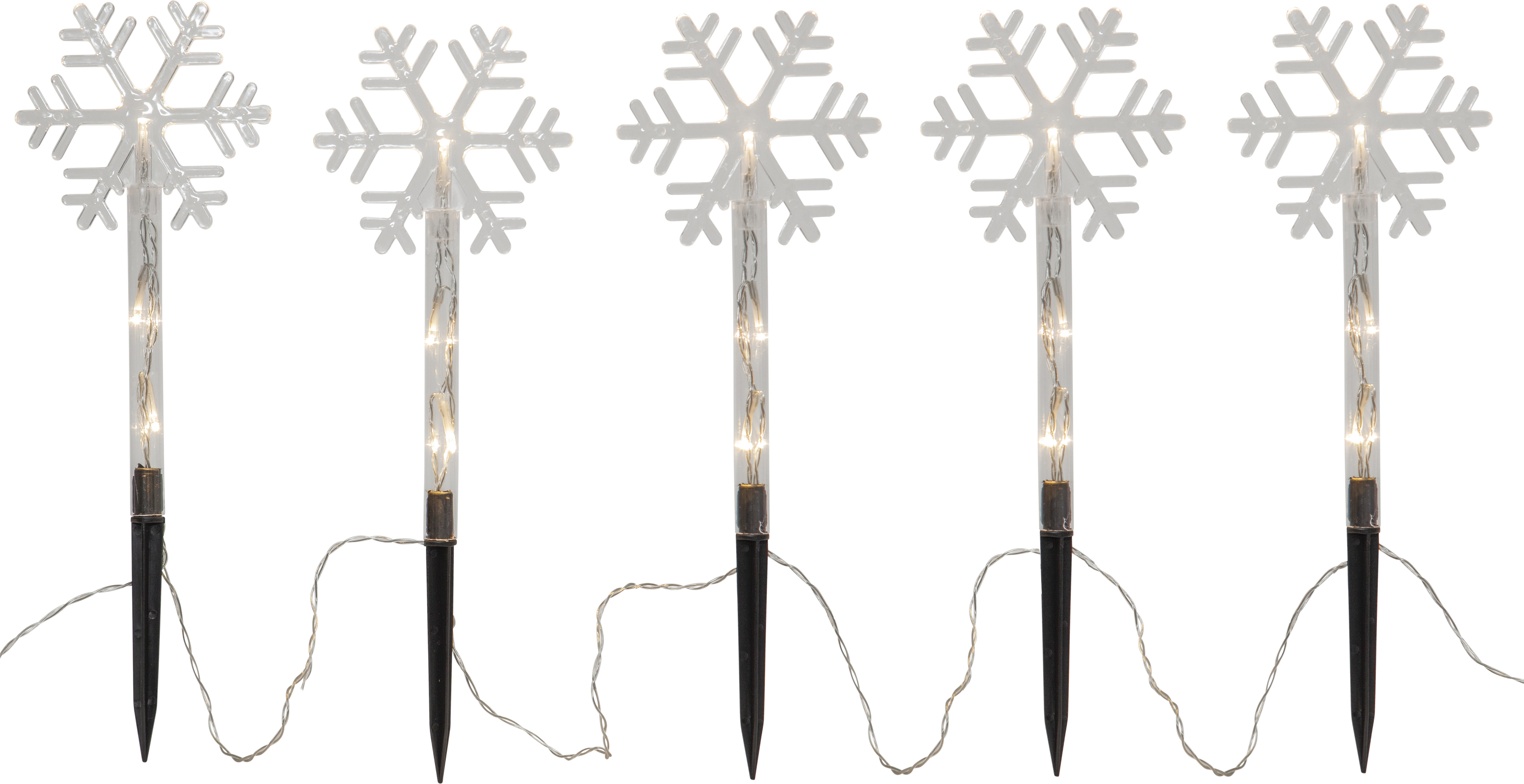 5 st snöflingor med belysning. Utomhusbelysning - batteri - 3