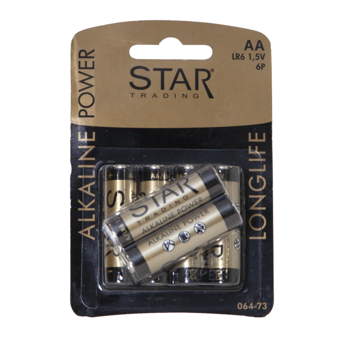 6 st AA - batteri 