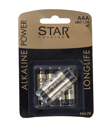 6 st AAA - batteri