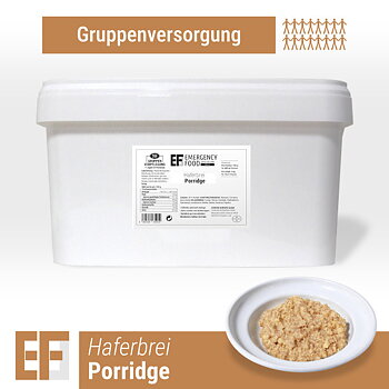 Convar Notfallnahrung | Haferflocken mit Apfel und Zimt | Gefriergetrocknete Nahrung | Mahlzeitenpaket | 4000g