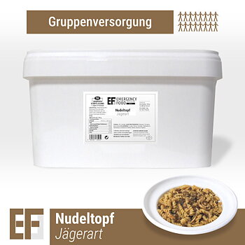 Convar Notfallnahrung | Nudelauflauf nach Jägerart mit Rindfleisch und Pilzen | Gefriergetrocknete Lebensmittel | Mahlzeitenpaket | 3750g