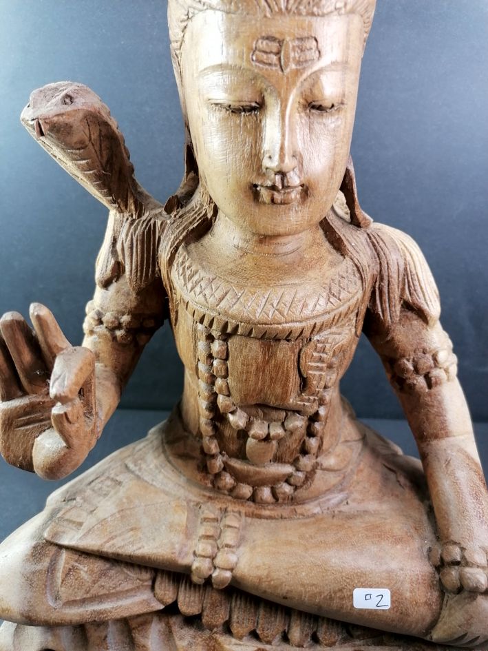 Shiva Staty handsnidad i trä - 30,5cm -#2 - 2