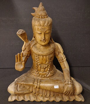 Shiva Staty handsnidad i trä - 30,5cm -#2