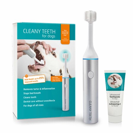 Cleany Teeth UltraljudsTandborste för Hundar NY modell  2024- Startkit
