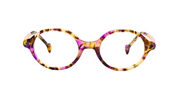 Eyelet Active brun lila oval glasögonbåge till litet barn ANAIS barnglasögon - ovala glasögon i brunt & lila till litet barn - båge - fram