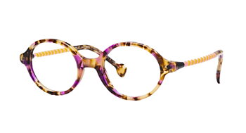 Eyelet Active brun lila oval glasögonbåge till litet barn ANAIS barnglasögon - ovala glasögon i brunt & lila till litet barn - båge - sida