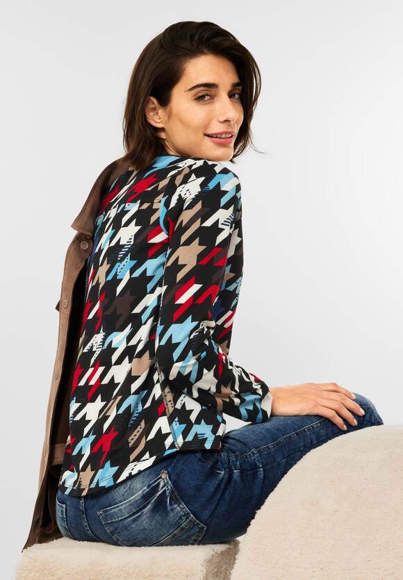 Houndstooth AOP Tunic - Stl. S - Cecil