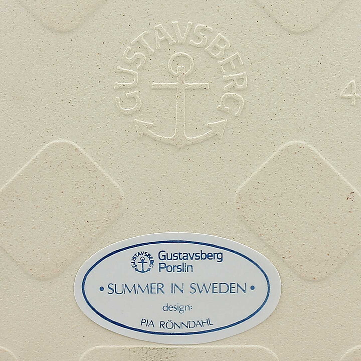 ピア・ロンダール スウェーデンのサマー  ストロベリー  陶板 Wall Plaque 1985年 15cm 〈オリジナルボックス付き〉