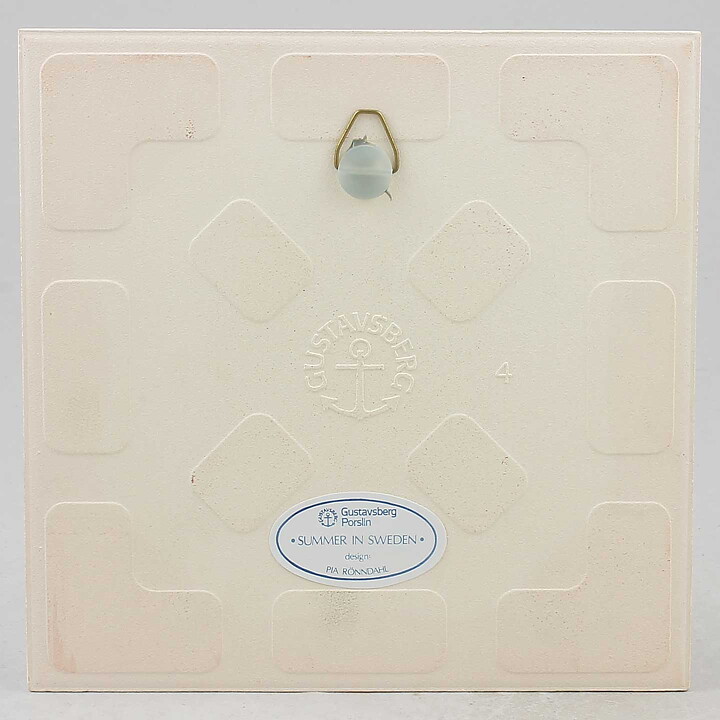 ピア・ロンダール スウェーデンのサマー  ストロベリー  陶板 Wall Plaque 1985年 15cm 〈オリジナルボックス付き〉