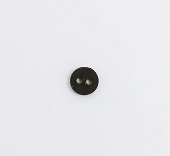 Knapp med 2 hål - mini svart (6 mm)