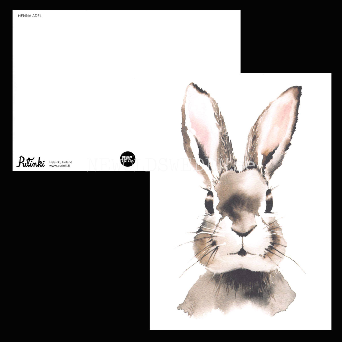 Rabbit - Henna Adel Postcard No: 2 - 340 - 2