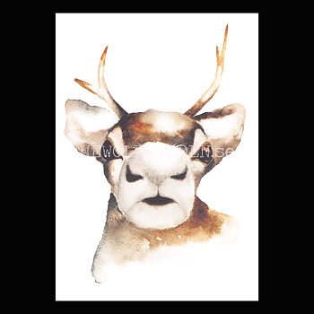Reindeer - Henna Adel Postcard No: 3 - 340