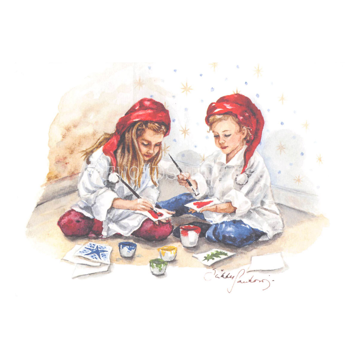 Christmas postcard -Sirkku Saukonoja No: 1 - 340 - 3