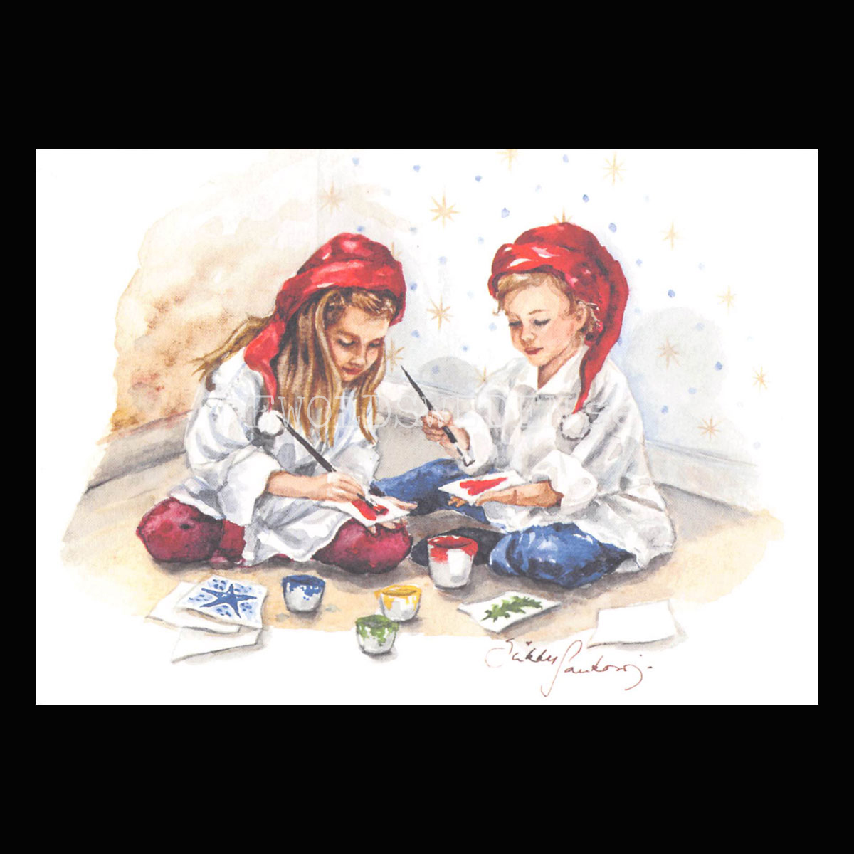 Christmas postcard -Sirkku Saukonoja No: 1 - 340