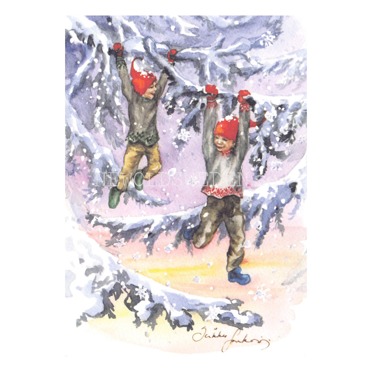 Christmas postcard -Sirkku Saukonoja No: 2 - 340 - 3