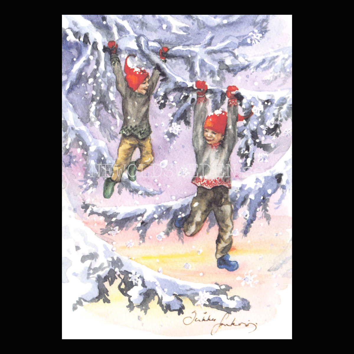 Christmas postcard -Sirkku Saukonoja No: 2 - 340