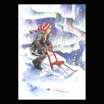 Christmas postcard -Sirkku Saukonoja No: 3 - 340