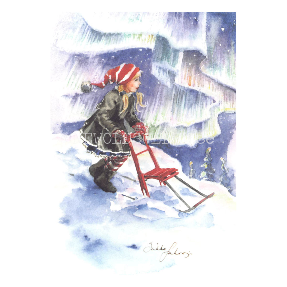 Christmas postcard -Sirkku Saukonoja No: 3 - 340 - 3