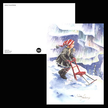 Christmas postcard -Sirkku Saukonoja No: 3 - 340