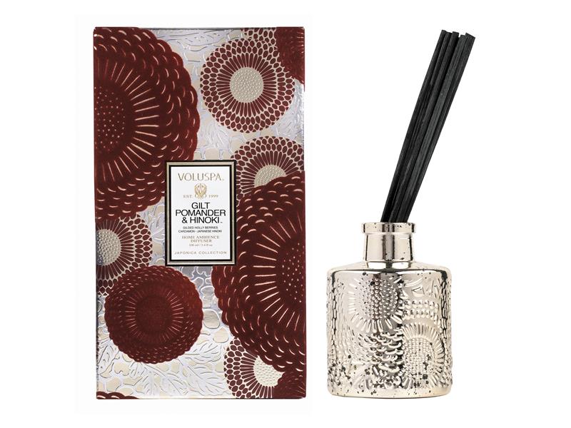 Voluspa Gilt Pomander & Hanoki Diffuser