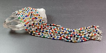 Fotlänk  -  Mixed 4mm glaspärlor