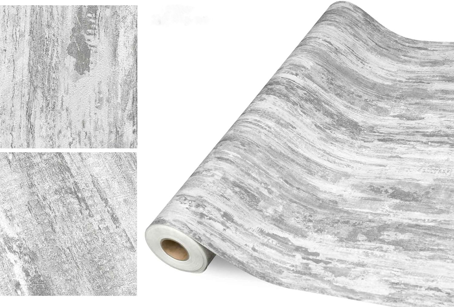 Grå betonglook Struktur Dekorplast 123 cm bredd Löpmeter - 3