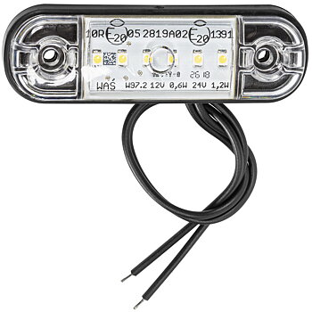 Positionsljus led slim vit 12-24v