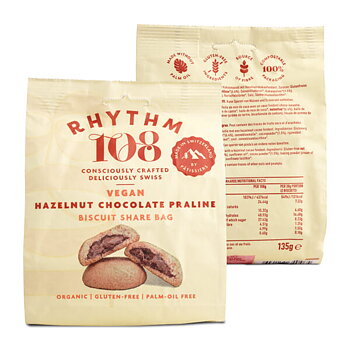 veganska ekologiska biscotti hasselnöt rhythm 108 135g
