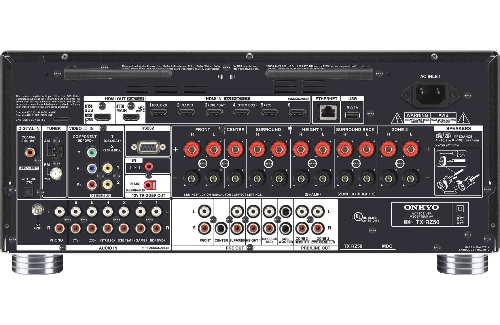 Onkyo TX-RZ50 - 4