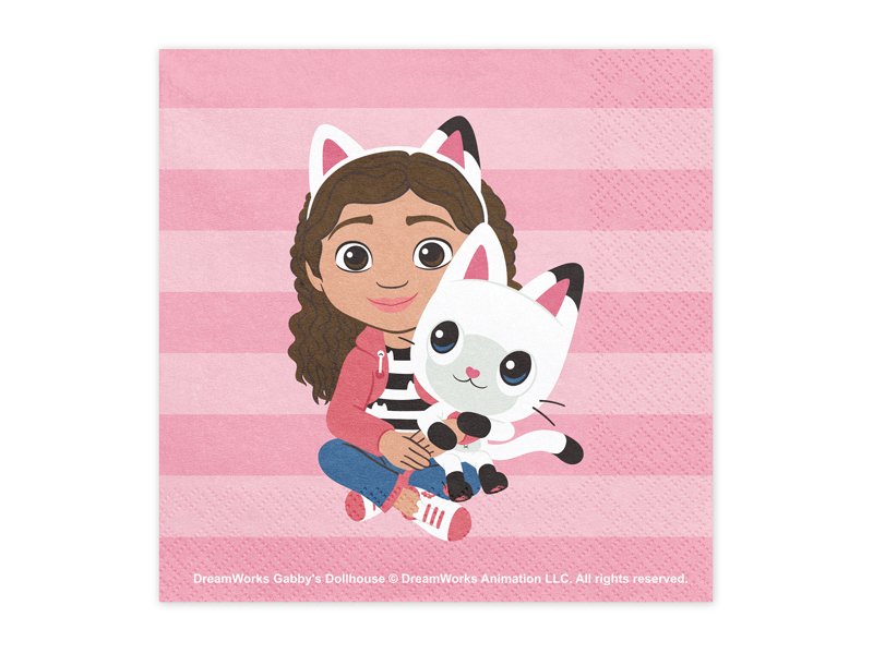 Gabby’s Dollhouse servetter med Gabby och Pandy Paws 20-pack