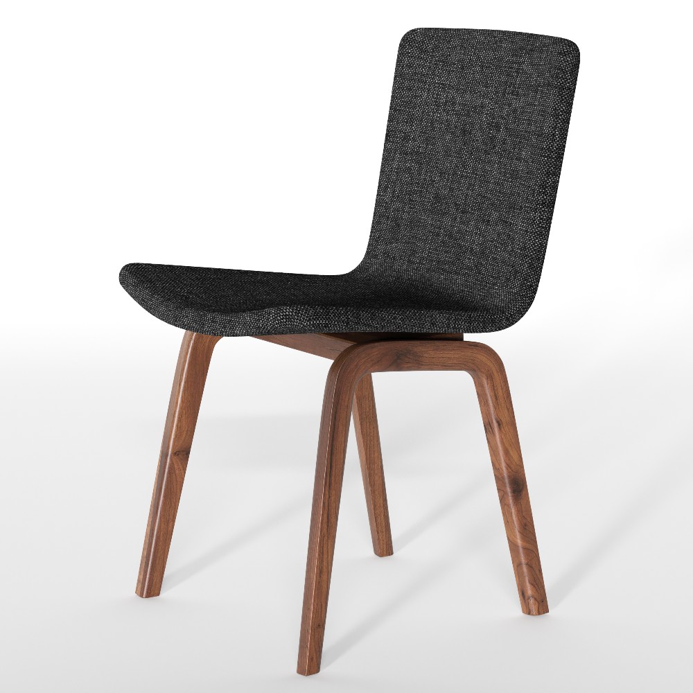 SM811 Chair Fabric Seat Wooden Leg - Skovby Furniture - 6