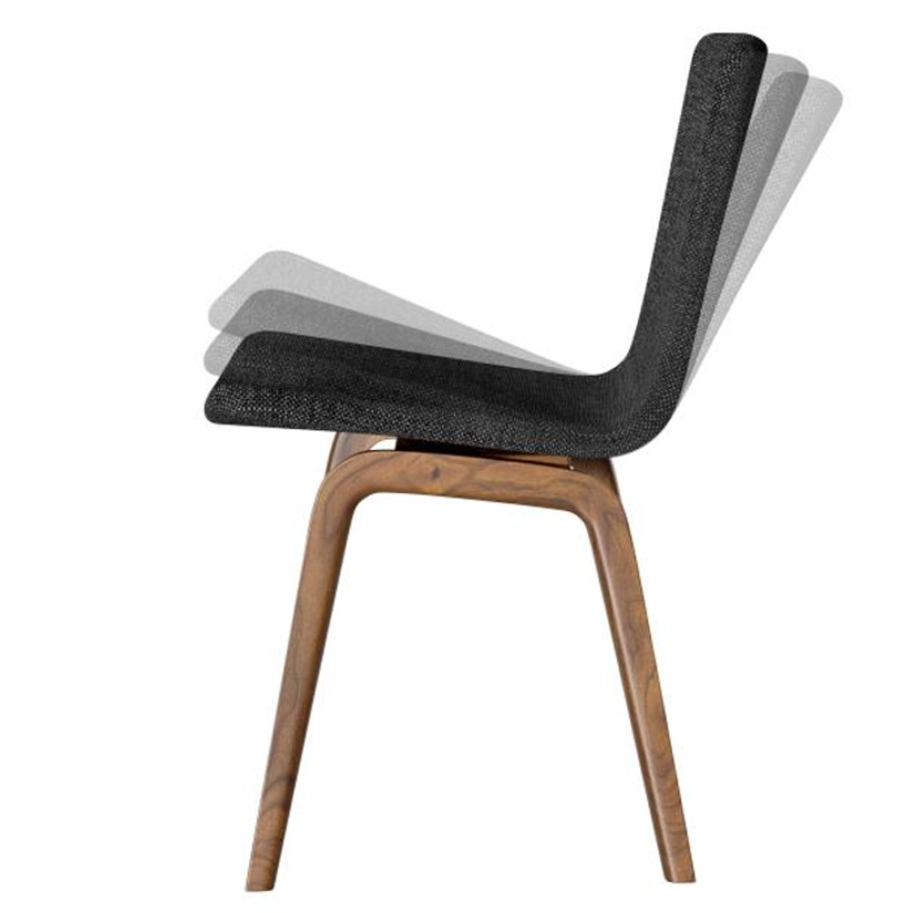 SM811 Chair Fabric Seat Wooden Leg - Skovby Furniture - 7