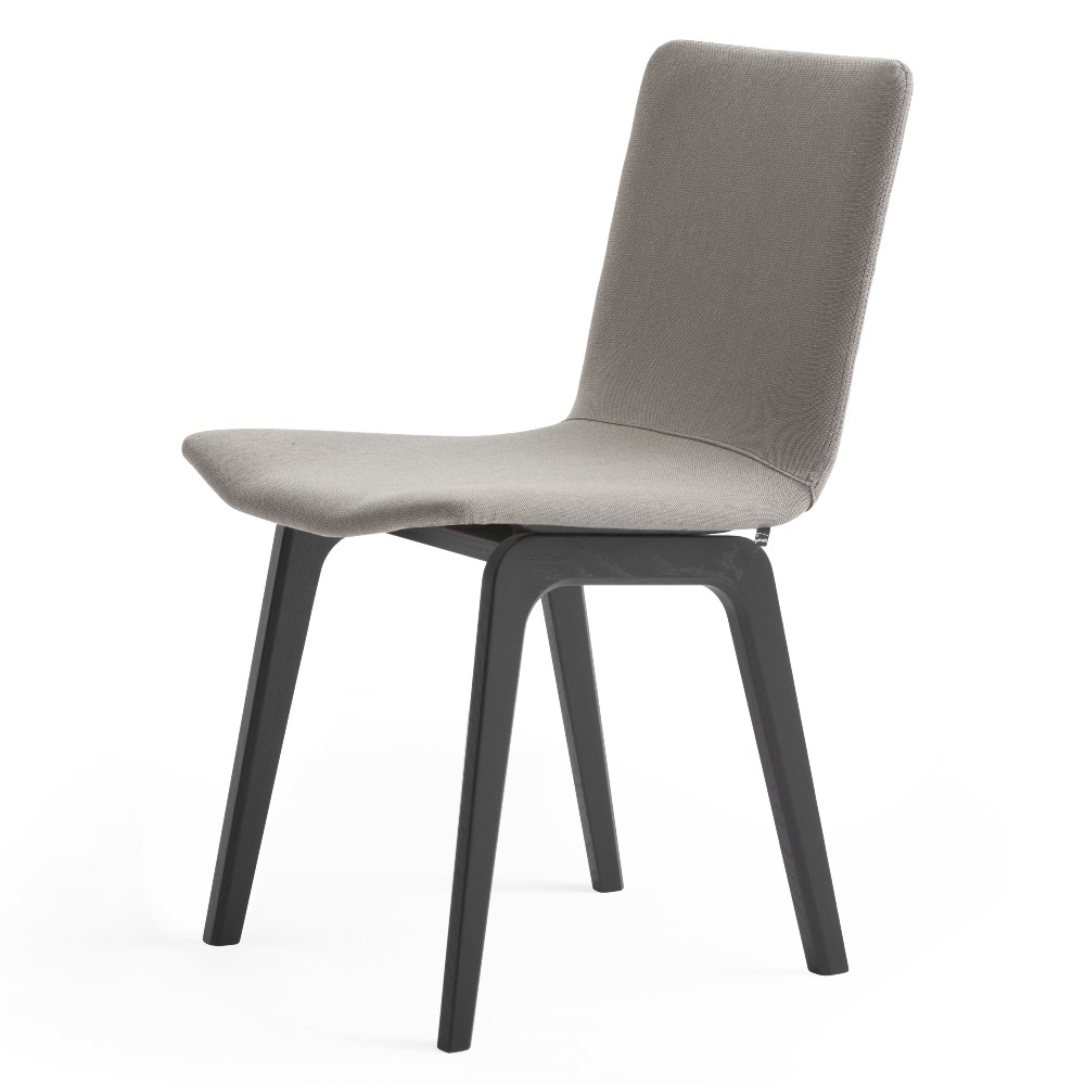 SM811 Chair Fabric Seat Wooden Leg - Skovby Furniture - 4
