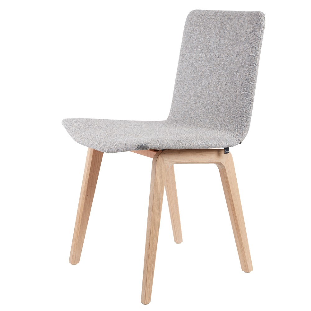 SM811 Chair Fabric Seat Wooden Leg - Skovby Furniture