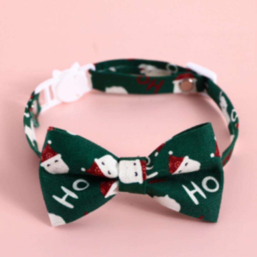 Katthalsband Rosett Ho Ho Jultomte