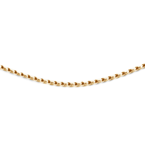 Gullhúðaður stálkúluket með kúluketlokun, 30–65 cm