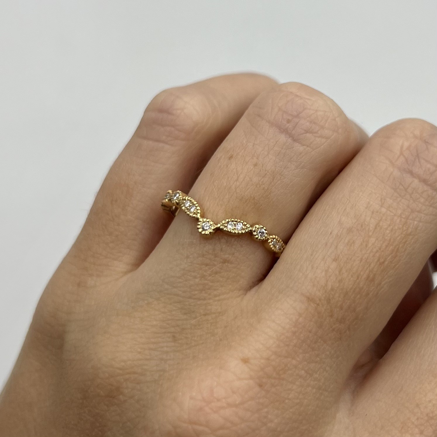 Ring Maja handgjord diamanter guld 18 karat - 3
